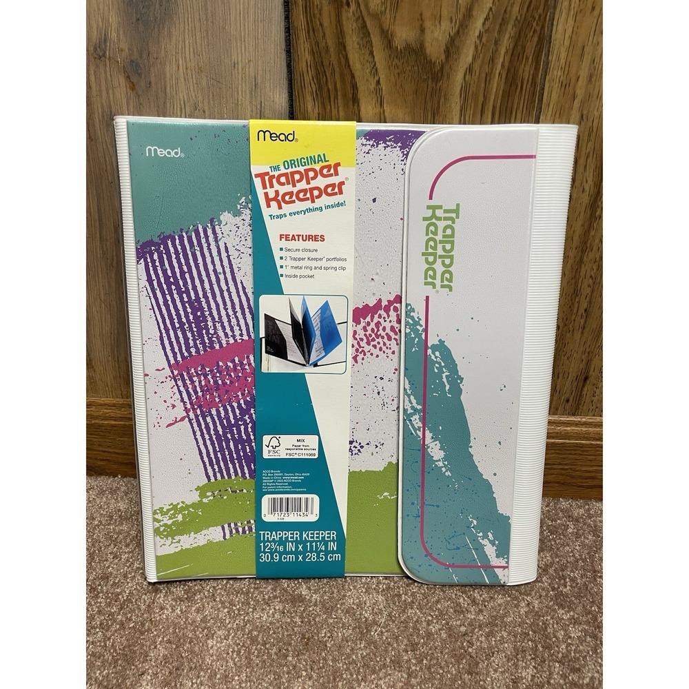 NEW Mead The Original Trapper Keeper Binder Retro Portfolios 1" Metal Ring